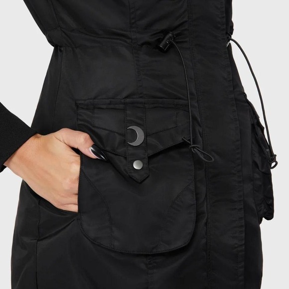 Killstar Lunar Eclipse parka lightweight faux fur trim hood jacket sisze medium - Picture 2 of 6